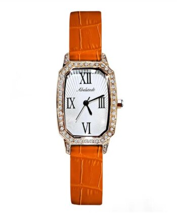 Abelstedt Emerald Ur   Orange Med Forgyldt Stål