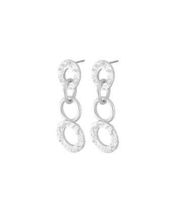 Amber Open Sølv øreringe