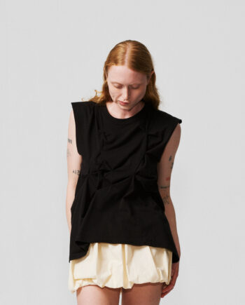 005-102 Asymmetrical Black  -shirt Xs