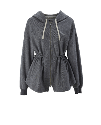 Buff Hoodie Dark Gray   One Size