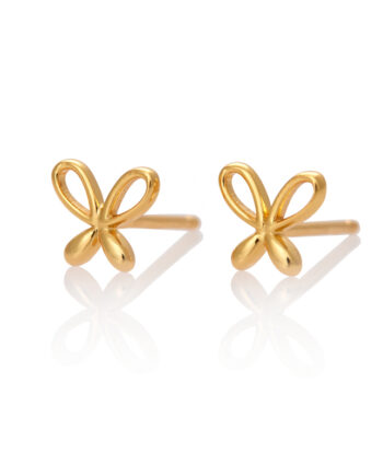 Butterfly ørestikkere Guldbelagt