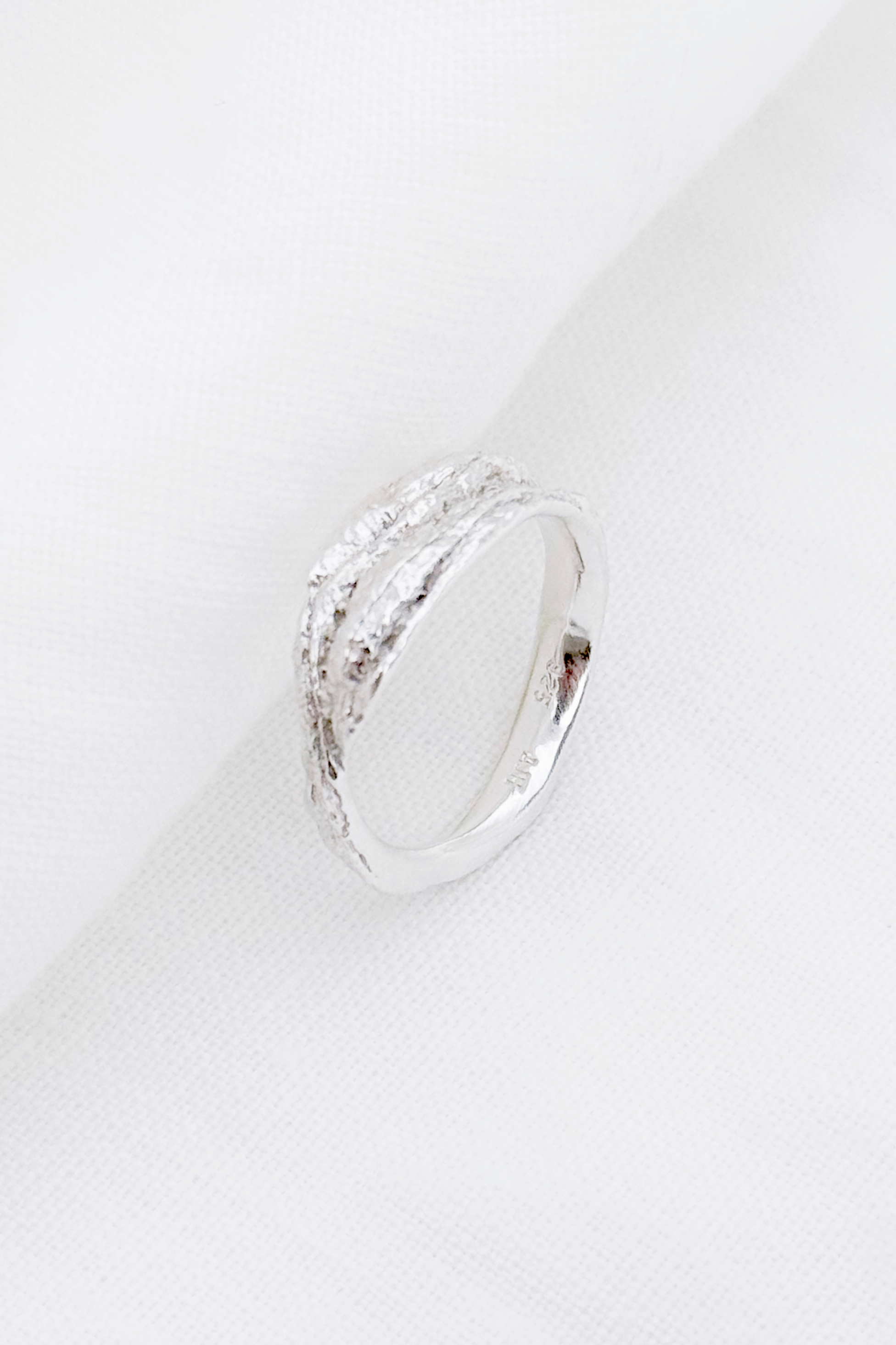 Candy Crunch Coffee Toffee Ring 50   Sterling 925 Silver