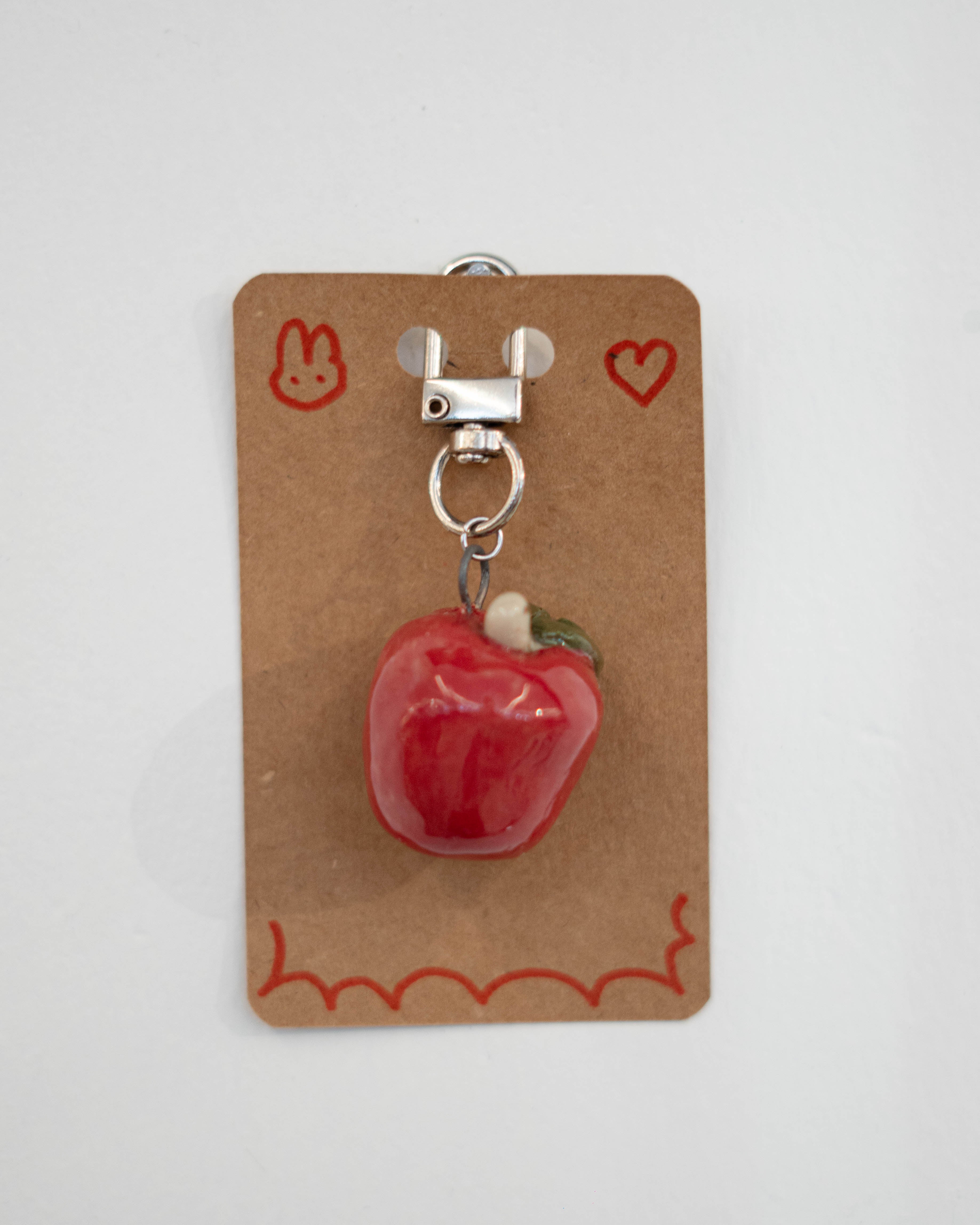 Ceramic Keychains Small Apple
