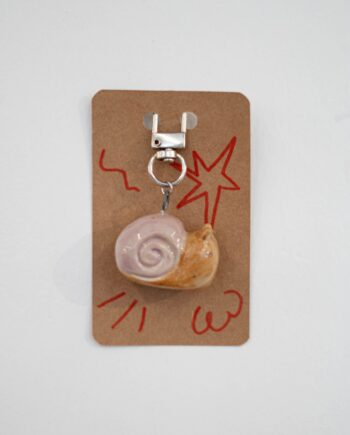 Ceramic Keychains Small Snail Purple