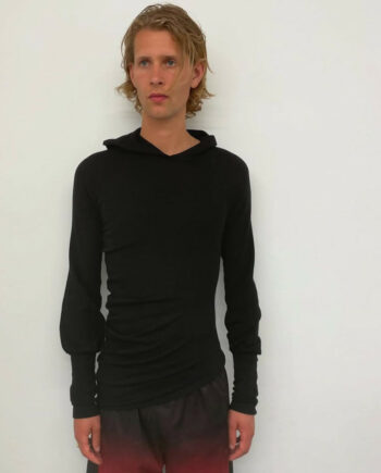 No1 Wool Hoodie  Black