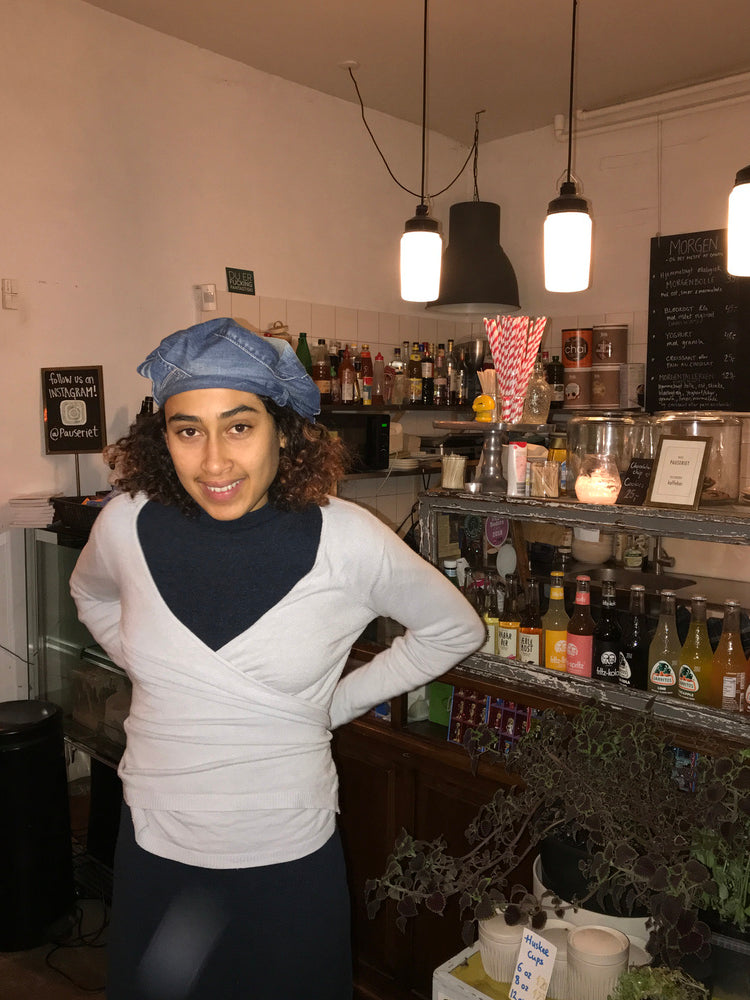 Upcycled Denim Beret 52cm