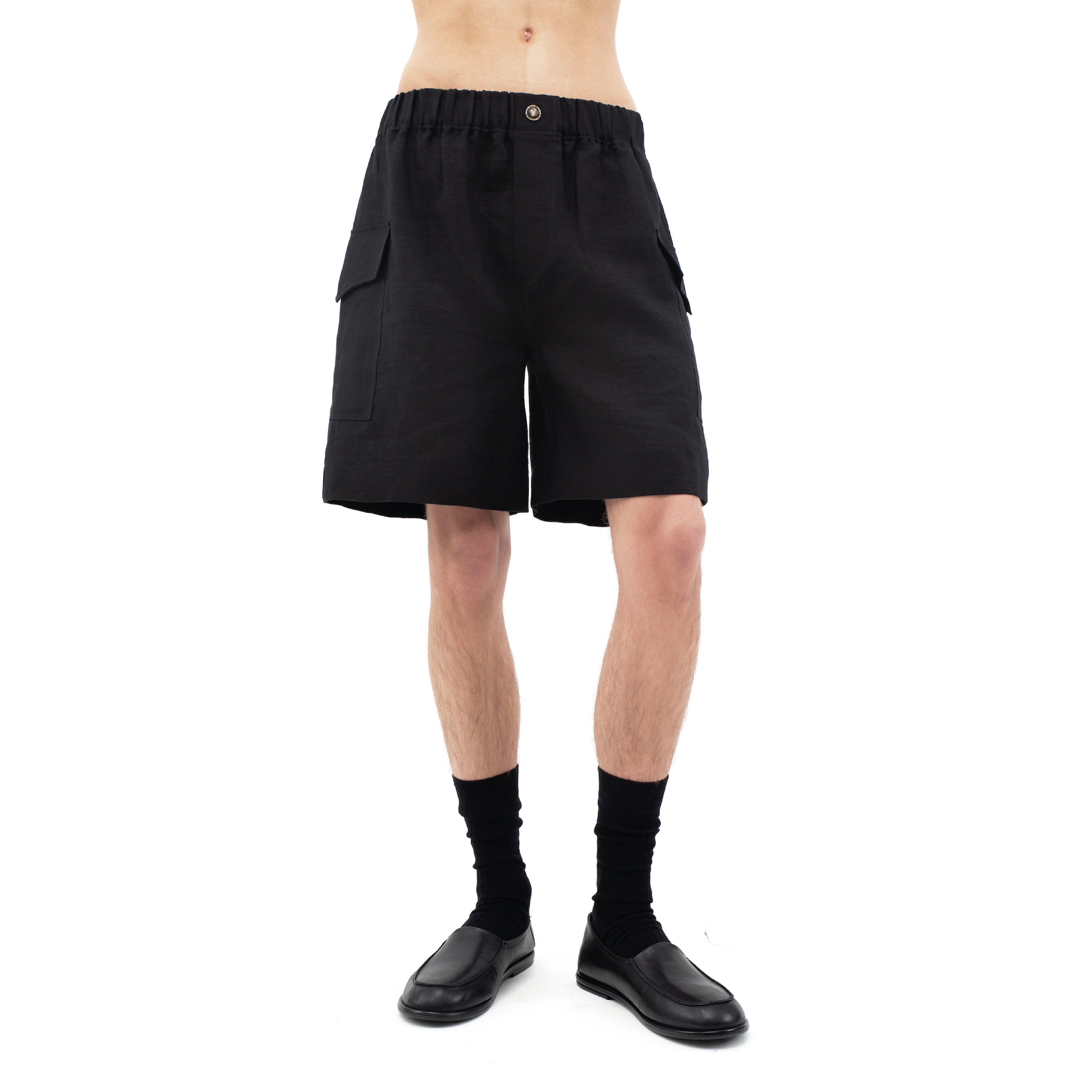 Wide Linen Shorts