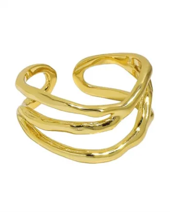 Adara Ringen   Guldbelagt 14k Sterlingsølv 925