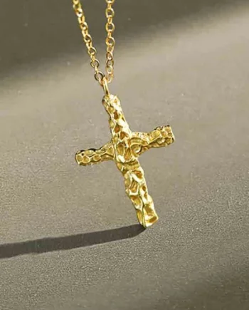 Aminta Halskæde Kors   Sterling 14k Med Kæde