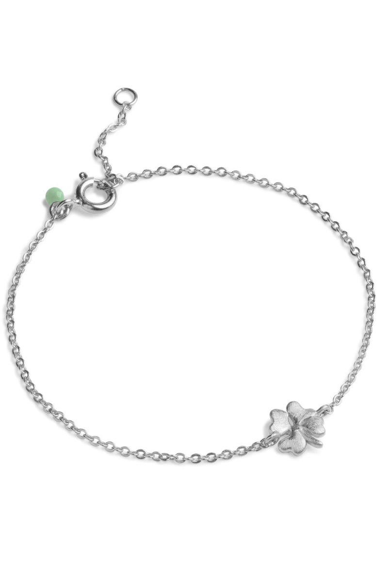 Enamel Armbånd Bracelet Organic Clover Silver