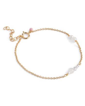 Enamel Armbånd Bracelet  Sofia White And Pearls