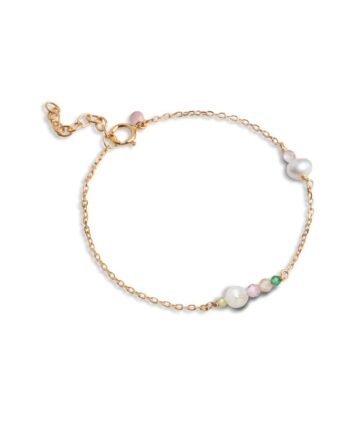 Enamel Armbånd Copenhagen Bracelet  Sofia Light Pink  Khaki Green  Peach And Pearl