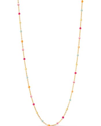 Enamel Halskæde Lola Necklace Rainbow Gold