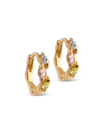 Enamel Hoops Laia Clear Light Pink Light Apple Green