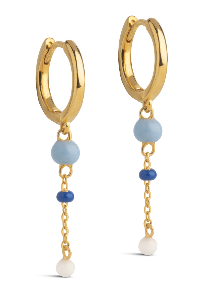 Enamel øreringe Hoops Lola Bold Marine