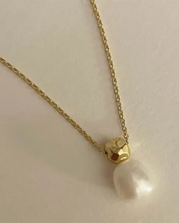 Vintage Halskæde Med Perle 925