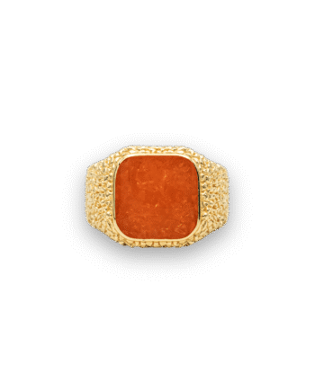 Ix Crunchy Cushion Amber Enamel Ring