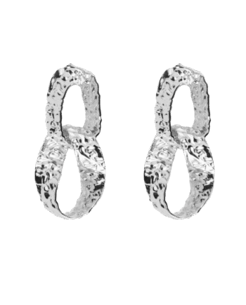 Ix Crunchy Double Hoops Silver