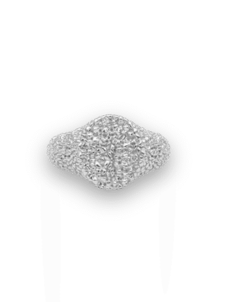 Ix Crunchy Mini Oval Ring Silver