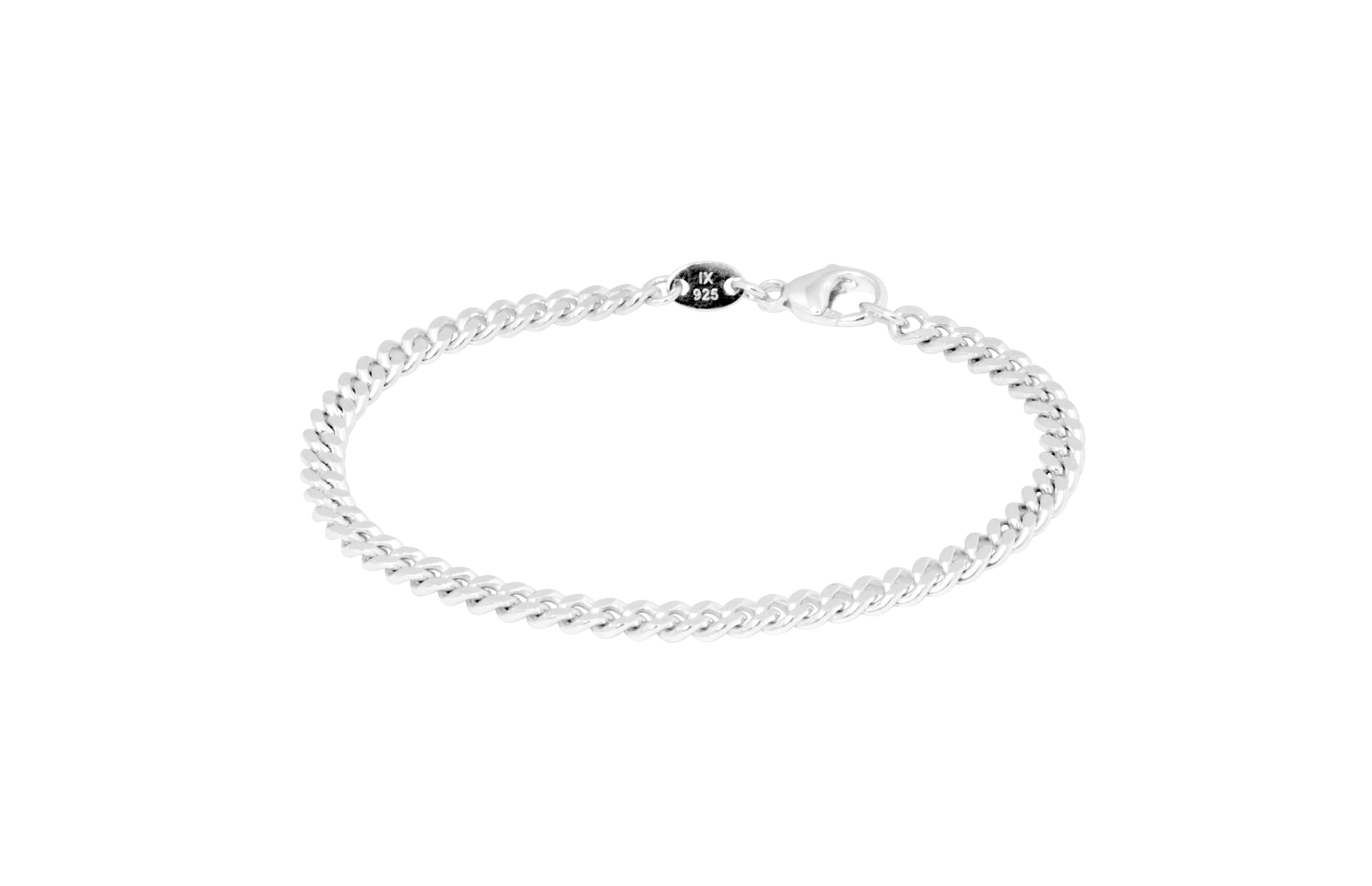 Ix Curb Brushed Bracelet Silver