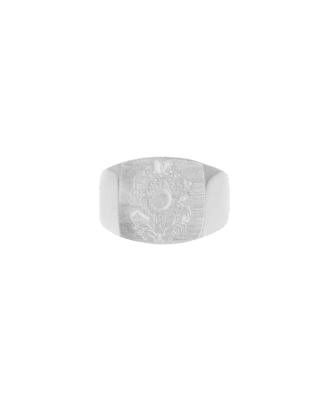 Ix Family Crest Signet Ring Silver