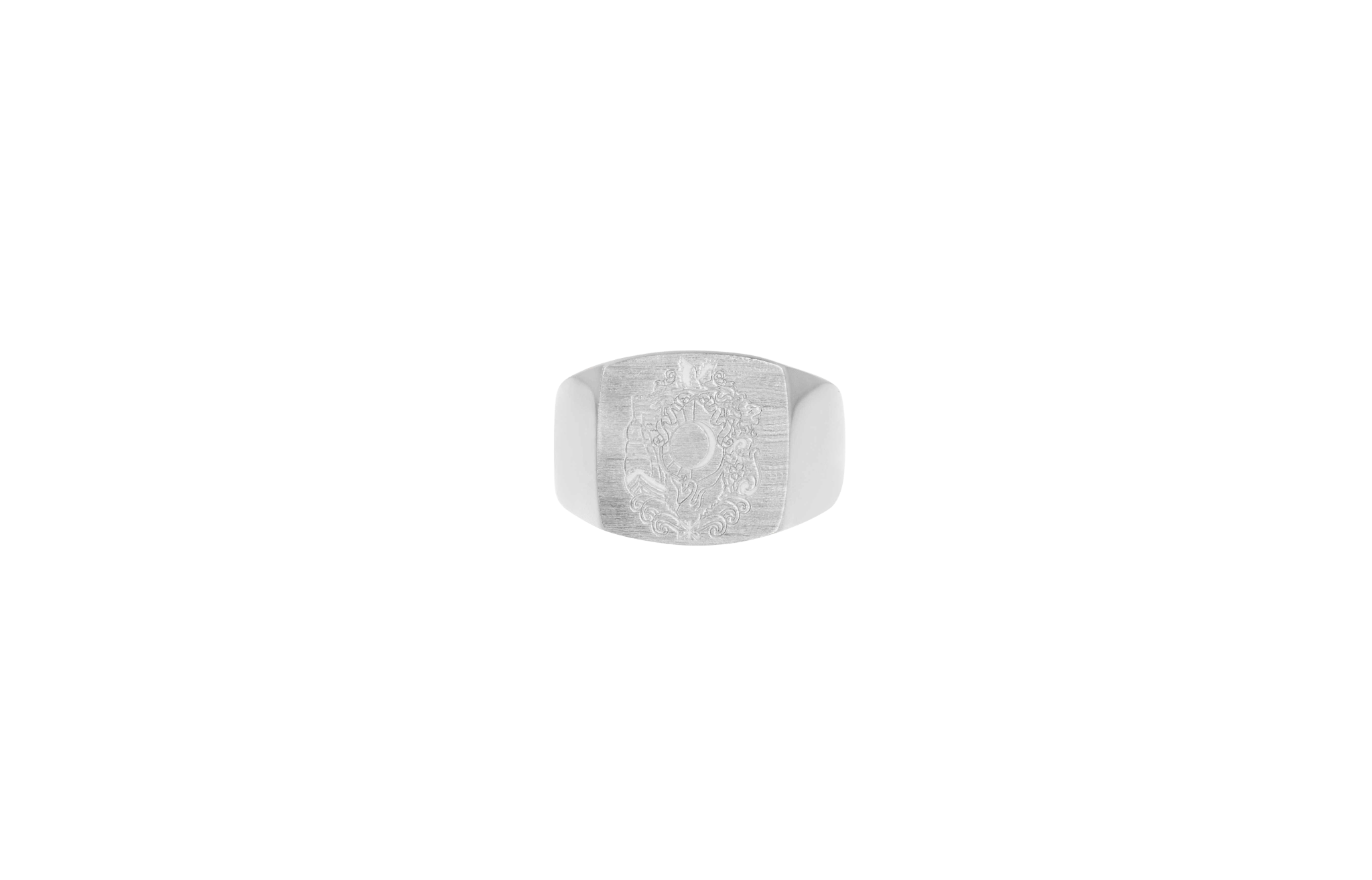 Ix Family Crest Signet Ring Silver