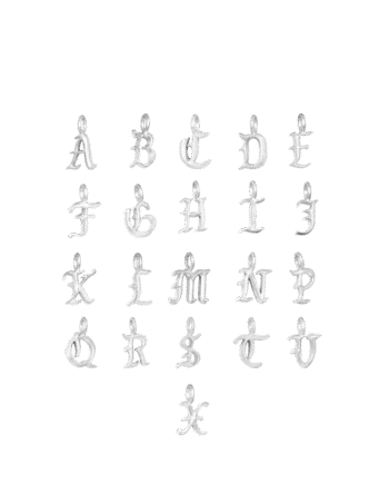 Ix Ice Letter Charm Silver