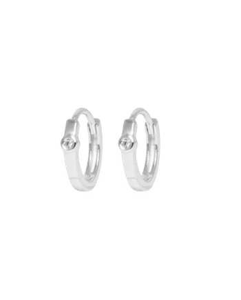 Ix Iris Hoop White Silver