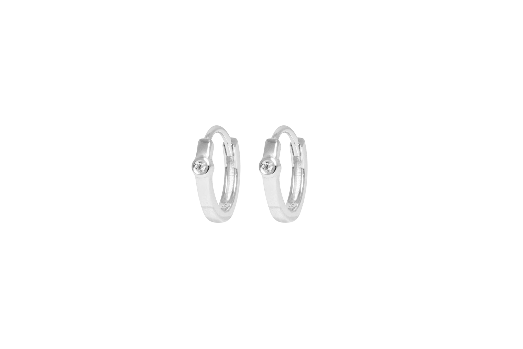 Ix Iris Hoop White Silver