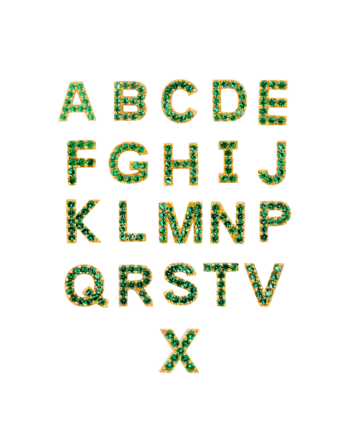 Ix Letter Green Earring