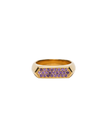 Ix Mini Hexagon Ring Purple