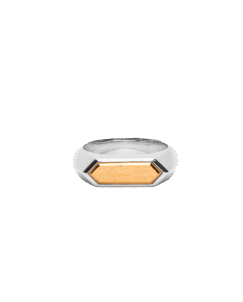 Ix Mini Hexagon Ring Silver