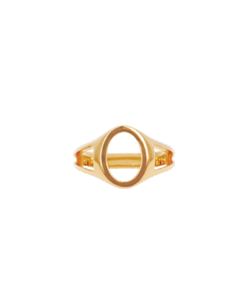 Ix Mini Oval Simple Signet Ring