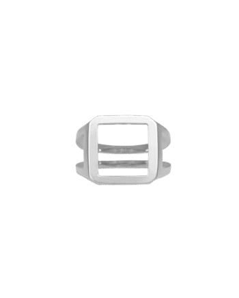 Ix Octagon Simple Signet Ring Silver