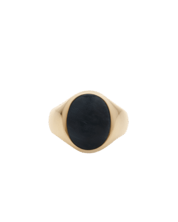 Ix Oval Signet Ring Hawks Eye