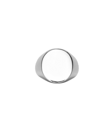 Ix Oval Signet Ring Silver