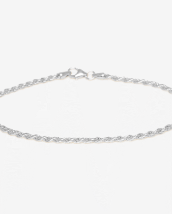 Ix Rope Anklet Silver