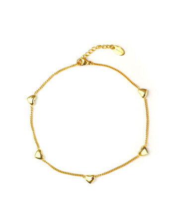 Ankelkæde  Connectinghearts 18 Karat Forgyldt