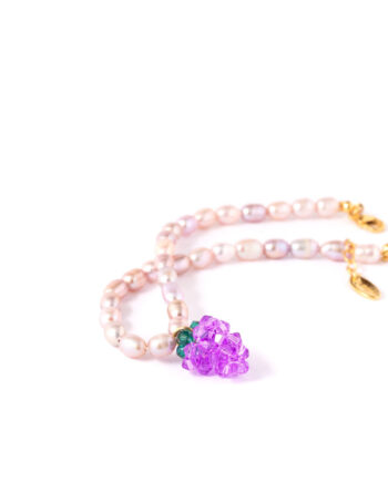 Ankelkæde  Juicygrape Ankelkæde Med Ferskvandsperler Og Vindrue Vedhæng