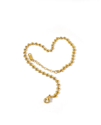 Ankelkæde  Loveon 18 Karat Forgyldt