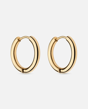 Basic Hoops øreringe 18k Guldbelagt 17mm
