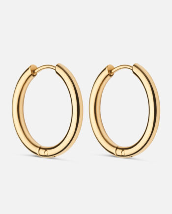 Basic Hoops øreringe 18k Guldbelagt 21mm