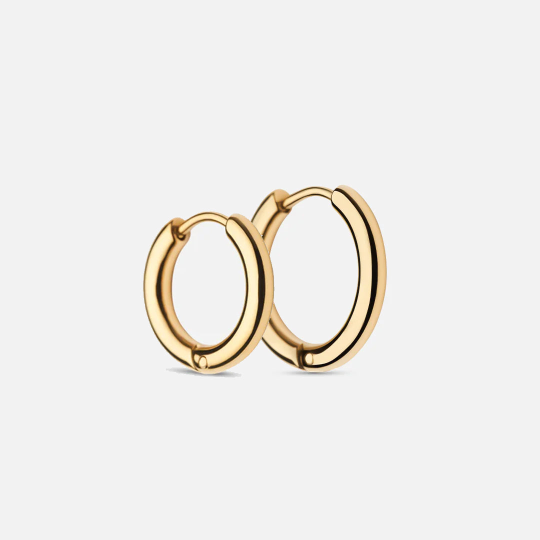 Basic Hoops øreringe 15 17mm 18k Guldbelagt