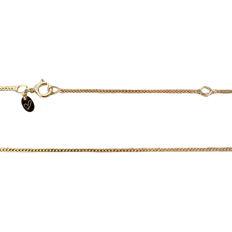 Fox Rævekæde Forgyldt Sølv 55-60-65 Cm