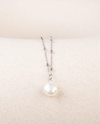 Halskæde Med Perle  925 Sterling Sølv