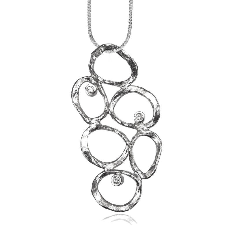 Halsmykke   Sølv Med Fine Zirkonia