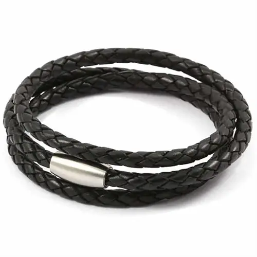 Læderarmbånd Trible  Steel