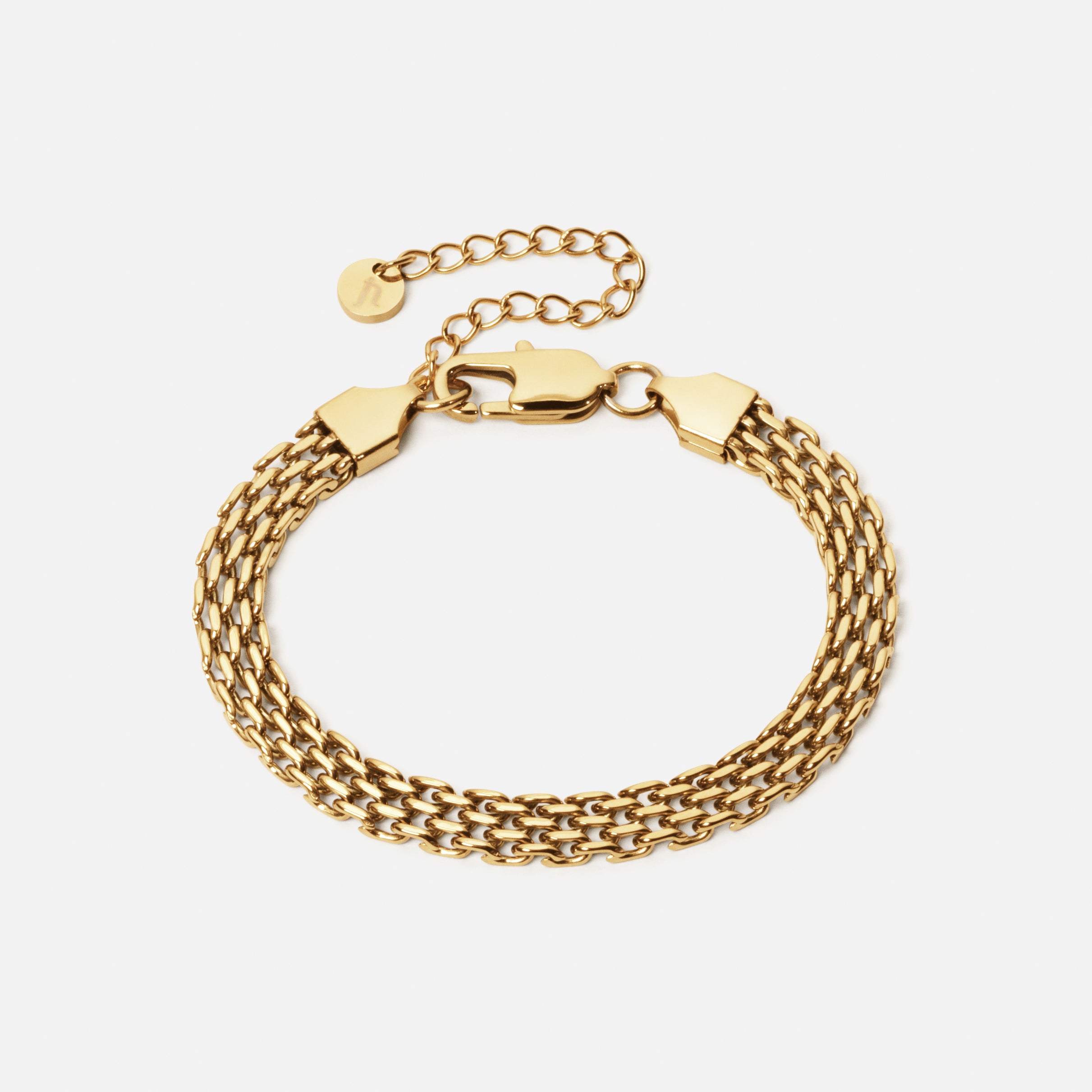 Mesh Armbånd 18k Guldbelagt 6mm