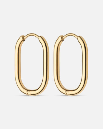 Ovale Hoops 18k Guldbelagt 20mm