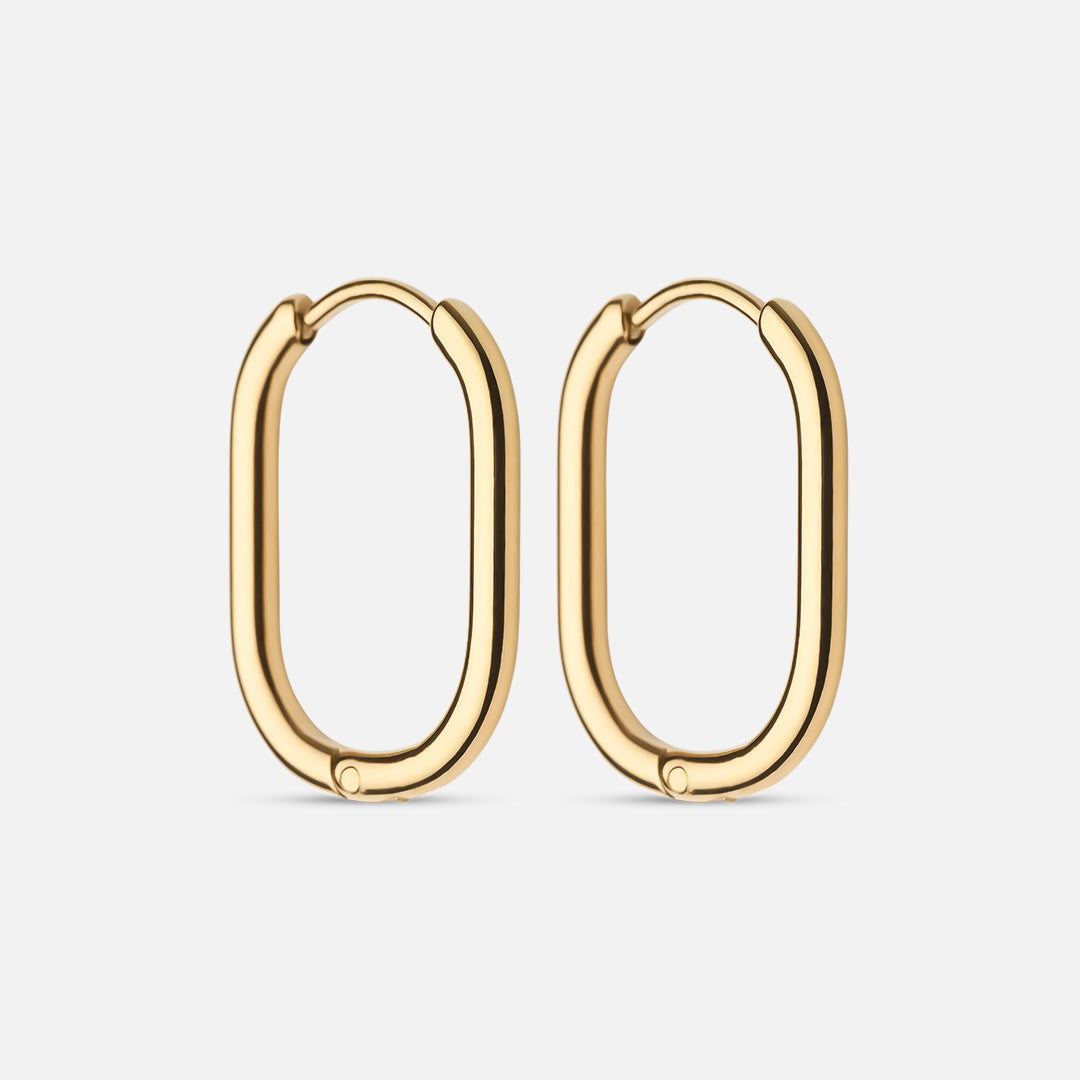 Ovale Hoops 18k Guldbelagt 20mm